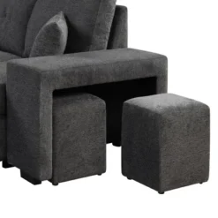 95" Pull Out Sleeper Sofa, Reversible L-Shape Sectional Couch With Storage Chaise And 2 Stools-ModernLuxe -ModernLuxe GUEST 384fe5bd eb01 451e ae72 764ac57cceb9