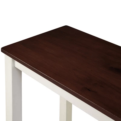 Rustic 3-Piece Counter Height Wood Dining Table Set With 2 Storage Drawers And 2 Stools-ModernLuxe 11 Rustic 3-Piece Counter Height Wood Dining Table Set With 2 Storage Drawers And 2 Stools-ModernLuxe - Image 9