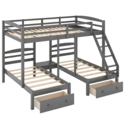 Full Over Twin & Twin Bunk Bed, Gray - ModernLuxe 13 Full Over Twin & Twin Bunk Bed, Gray - ModernLuxe -ModernLuxe GUEST 39a47508 68c2 452d 9f20 53febcf03f53
