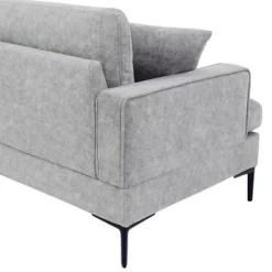 80.7" Modern Upholstered Loveseat Sofa With Metal Legs And 2 Pillows-ModernLuxe -ModernLuxe GUEST 3a111b57 d4b1 40ca a89b b2262db6a36b