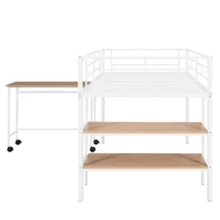 Twin Size Metal Loft Bed With Desk And Shelves - ModernLuxe -ModernLuxe GUEST 3a172f7b dac7 480f b6aa 46c3b792c7fe