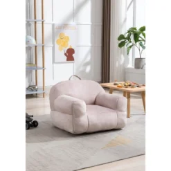 Kid's Velvet Upholstered Accent Chair, Memory Sponge Stuffed Bean Bag Chair-ModernLuxe -ModernLuxe GUEST 3a69be24 b610 40a8 bed1 e20dfa07121b