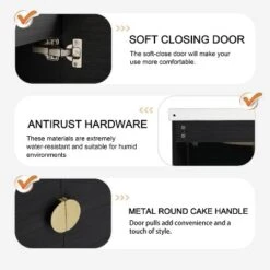 Bathroom Vanity With Sink And Soft Close Door For Small Bathrooms, Black - ModernLuxe -ModernLuxe GUEST 3abd9403 cd50 4f01 8d66 96f768ec4d34