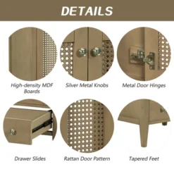 24" Bathroom Vanity With Ceramic Basin, Two Doors And Drawers, Natural - ModernLuxe -ModernLuxe GUEST 3ad7f78a e8f4 4306 b89f e1036e64028b