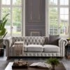 Chesterfield Linen Tufted Nailhead Upholstered Sofa With Wooden Legs - ModernLuxe -ModernLuxe GUEST 3afe5ada 58e0 4c69 ba3f 9f4140df4d64