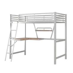 Twin Size Loft Metal Bed With Desk And Shelves - ModernLuxe -ModernLuxe GUEST 3b8bea05 c6d4 4efc 8fc2 e5dbdde2aace
