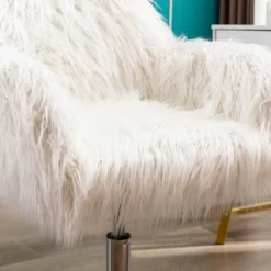 Modern Faux Fur Home Office Chair, Swivel Fluffy Vanity Chair-ModernLuxe -ModernLuxe GUEST 3caa1c35 27c2 4a37 b71d b9eb13969921