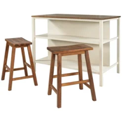 3-Piece Kitchen Island Set With 2 Stools-ModernLuxe -ModernLuxe GUEST 3cedc3d3 bf89 4bc6 af88 744ab79746aa