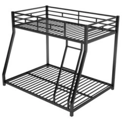 Twin Over Full Metal Floor Bunk Bed With Ladder-ModernLuxe -ModernLuxe GUEST 3d592df5 0abe 49fc 9486 279142c1f6e1