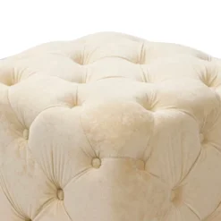 Modern Velvet Upholstered Ottoman - ModernLuxe -ModernLuxe GUEST 3e709f48 202f 420d 8758 59b90634bf2b
