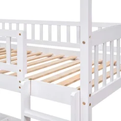 Twin Over Twin Bunk Bed, House Bed With Slide And Ladder-ModernLuxe -ModernLuxe GUEST 3f4d264d 06f4 4b7b ba2c 65a10080d2c2