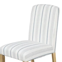 5 PCS Round Dining Table Set With Solid Wood Legs And 4 Striped Fabric Upholstered Chairs-ModernLuxe 24 5 PCS Round Dining Table Set With Solid Wood Legs And 4 Striped Fabric Upholstered Chairs-ModernLuxe -ModernLuxe GUEST 40d00e7a 9cdb 4056 b21f 202e997da06e