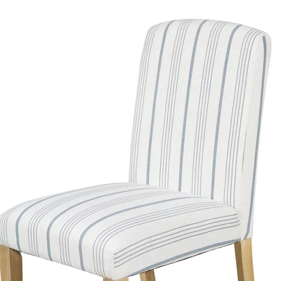 5 PCS Round Dining Table Set With Solid Wood Legs And 4 Striped Fabric Upholstered Chairs-ModernLuxe 13 5 PCS Round Dining Table Set With Solid Wood Legs And 4 Striped Fabric Upholstered Chairs-ModernLuxe - Image 11