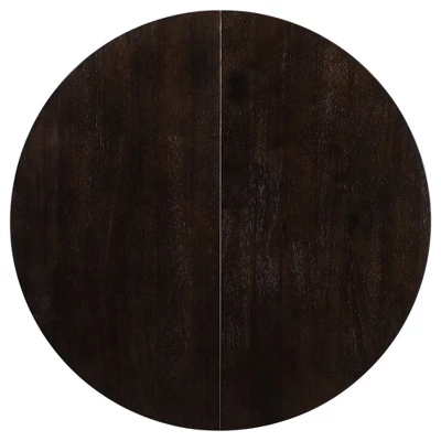 Farmhouse Round Extendable Dining Table With 16" Leaf Wood Kitchen Table - ModernLuxe 11 Farmhouse Round Extendable Dining Table With 16" Leaf Wood Kitchen Table - ModernLuxe - Image 9