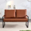Stylish PU Leather Loveseat With 2 Pillows – ModernLuxe -ModernLuxe GUEST 417c8c48 8e10 404b a933 fe84854ed4e4