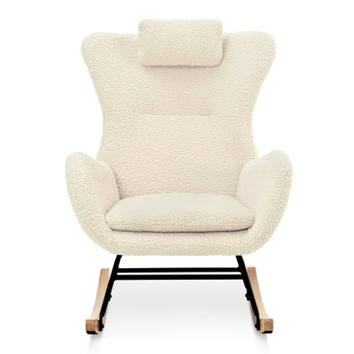 Teddy Tufted Rocking Chair With Rubber Legs - ModernLuxe 10 Teddy Tufted Rocking Chair With Rubber Legs - ModernLuxe - Image 8