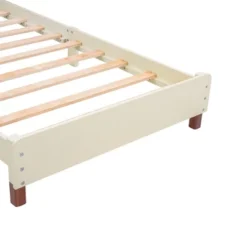 Wood Platform Bed With House-shaped Headboard-ModernLuxe -ModernLuxe GUEST 429da4c4 b847 4586 9e0e b9aa486ef928