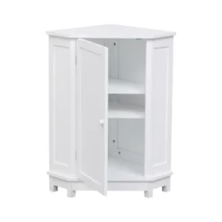 Contemporary Bathroom Triangle Storage Cabinet With Adjustable Shelves - ModernLuxe -ModernLuxe GUEST 43af44d2 15ca 4e2e 90fe 0f52ef7ca3a2