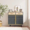 31.5" Modern Carbonized Bamboo Sideboard With 2 Drawers - ModernLuxe -ModernLuxe GUEST 440f0c02 de11 4f8c 9271 d399f2d00587