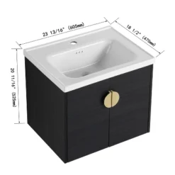 Bathroom Vanity With Sink And Soft Close Door For Small Bathrooms, Black - ModernLuxe -ModernLuxe GUEST 468d4afd 96bf 4ef8 bbd7 099ab3c97ee0