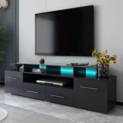 ModernLuxe Modern Stylish Functional TV Stand With Color Changing LED Lights High Gloss TV Cabinet -ModernLuxe GUEST 46d22a4f 7aac 4c0d 81b5 4369cd60034f