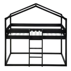 Wood Twin Over Twin Bunk Bed With Tent-ModernLuxe -ModernLuxe GUEST 4701d581 c159 4b79 adfd 5d9790fdaae0