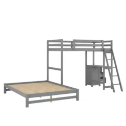 Twin Over Full Bunk Bed With Built-in Desk, Ladder And Three Drawers-ModernLuxe -ModernLuxe GUEST 4764c7bf bad2 4371 b22e f5f5137efbe5