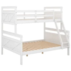 Twin Over Full Bunk Bed With Ladder And Safety Guardrail-ModernLuxe -ModernLuxe GUEST 479b8b06 419b 4c23 b020 dc8e20883489