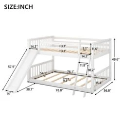Wood Bunk Bed With Convertible Slide And Ladder-ModernLuxe -ModernLuxe GUEST 483d8fbe b73b 476e b843 95918b4bb004
