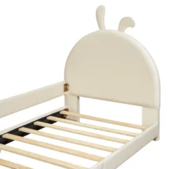 Twin Size Upholstered Daybed Platform Bed With Rabbit Ear Shaped Headboard-ModernLuxe -ModernLuxe GUEST 48aa02bb 53a8 4076 9eae 40469f312d38