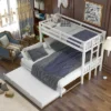 Twin Over Twin Pull-out Bunk Bed With Trundle Bed And Ladder-ModernLuxe 2 Twin Over Twin Pull-out Bunk Bed With Trundle Bed And Ladder-ModernLuxe -ModernLuxe GUEST 48f400ee 49e6 4e61 b2e1 fe9529fa2c9c