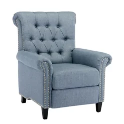 Push Back Linen Tufted Recliner Armchair - ModernLuxe -ModernLuxe GUEST 4973a012 a409 407c afd7 11149889efe3