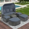 Outdoor Patio Wicker Sunbed Furniture Set With Retractable Canopy - ModernLuxe -ModernLuxe GUEST 49a92c05 2dbe 47db 8b5c e471a869e0ed