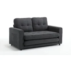 Convertible Folding Futon Sofa Bed, Dark Gray - ModernLuxe -ModernLuxe GUEST 4a8708bb 33e1 4d8d a533 a86dfb836de8