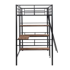 Twin Size Metal Loft Bed With Built-in Desk And Shelves - ModernLuxe -ModernLuxe GUEST 4ad8d1fb 766e 4d0f 8e55 01170f349acd