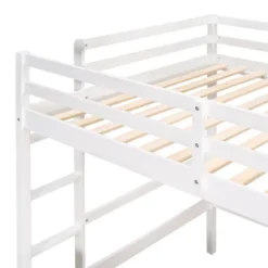 Wooden Loft Bed With Desk, Writing Board And 2 Drawers Cabinet - ModernLuxe -ModernLuxe GUEST 4c29084e 4d5e 41aa bf07 103823be73bc