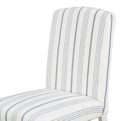 5 PCS Round Dining Table Set With Solid Wood Legs And 4 Striped Fabric Upholstered Chairs-ModernLuxe 14 5 PCS Round Dining Table Set With Solid Wood Legs And 4 Striped Fabric Upholstered Chairs-ModernLuxe - Image 12