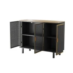 40.35" Contemporary Sideboard With 3 Doors, Dark Gray - ModernLuxe -ModernLuxe GUEST 4c7ce507 7143 4887 921f cf770ee9826f