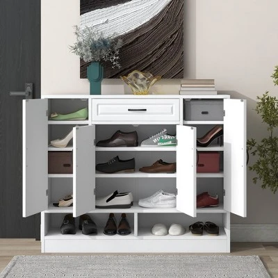 Sleek And Modern Shoe Cabinet With Adjustable Shelves - ModernLuxe 3 Sleek And Modern Shoe Cabinet With Adjustable Shelves - ModernLuxe