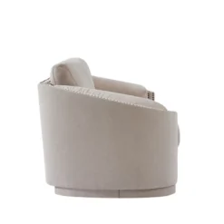 Stylish Sofa With Semilunar Arm, Rivet Detailing, And Solid Frame-ModernLuxe -ModernLuxe GUEST 4d6dc26a 1051 47bd 9acb f206c70d932c