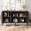 Modern Sideboard, Buffet Storage Cabinet With Tempered Glass Doors And Adjustable Shelves-ModernLuxe -ModernLuxe GUEST 4da09824 8a01 4d90 8a9e a184fd97eebe