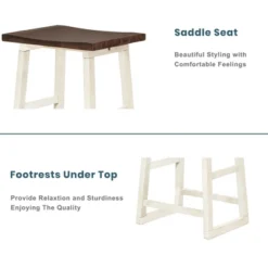 Rustic Wood Counter Height 5-Piece Dining Set With 4 Stools - ModernLuxe -ModernLuxe GUEST 4fb12b14 b5b9 4198 adb9 9ad47cffae42