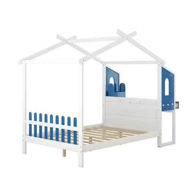 Full Size Platform Bed With Built-in Desk, Two Drawers And Individual Pen Storage - ModernLuxe 6 Full Size Platform Bed With Built-in Desk, Two Drawers And Individual Pen Storage - ModernLuxe - Image 4