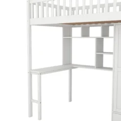 Twin Size Loft Bed With Shelf, Drawers, Desk And Wardrobe - ModernLuxe -ModernLuxe GUEST 5001b2b0 3228 4e42 9ad6 7e0ad4457e65