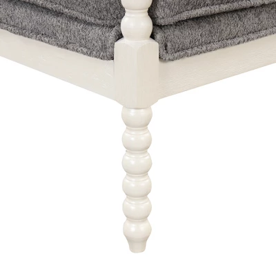 Velvet Accent Spindle Chair With Ottoman, Modern Arm Reading Chair With Armrests Pad And Footrest-ModernLuxe 14 Velvet Accent Spindle Chair With Ottoman, Modern Arm Reading Chair With Armrests Pad And Footrest-ModernLuxe - Image 12