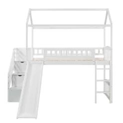 Twin Size House Shape Loft Bed With Two Drawers And Slide - ModernLuxe -ModernLuxe GUEST 549e1925 4300 4772 afd6 22fce3e77a2e