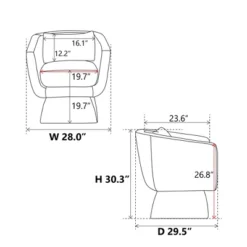 28"W Swivel Accent Sofa Chair, 360 Degree Leisure Club Chair-ModernLuxe -ModernLuxe GUEST 553138e6 2e1d 4ce3 8811 29d96c64e5d5
