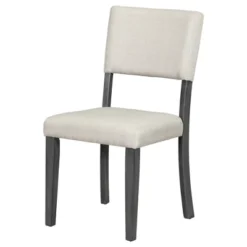 5 PCS Retro Round Dining Table Set With Curved Trestle Style Table And 4 Upholstered Chairs-ModernLuxe -ModernLuxe GUEST 559a8495 1a54 4fe9 8372 27eb65bf13d3