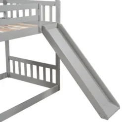 Twin Over Twin Bunk Bed In House Shape With Slide And Storage Staircase-ModernLuxe -ModernLuxe GUEST 55a91270 1db4 4901 a7e8 c4f1cb083e6e