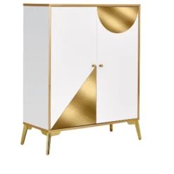 Modern Elegant Storage Cabinet, Gold+White - ModernLuxe -ModernLuxe GUEST 55ee9618 b3ca 4526 96e0 05d6ba220955
